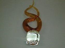 Murano Amber Glass Sculpture Large