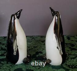 Murano Archimede Seguso Alabastro Penguin Set Matching, perfect 50's