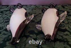 Murano Archimede Seguso Alabastro Penguin Set Matching, perfect 50's