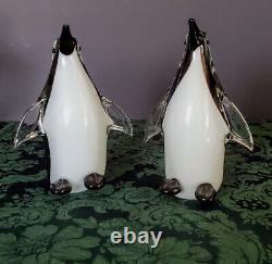 Murano Archimede Seguso Alabastro Penguin Set Matching, perfect 50's