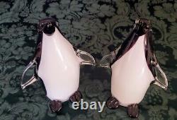 Murano Archimede Seguso Alabastro Penguin Set Matching, perfect 50's