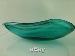 Murano Archimede Seguso Cornicopia Valva Green Glass Bowl