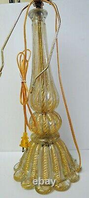 Murano Art Glass Barovier & Toso Cordonato d' Oro Lamp Chords Of Gold