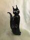 Murano Art Glass Black Cat 6.5 Tall
