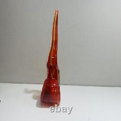 Murano Art Glass Dancing Red Flame Sculpture Italy Home Decor