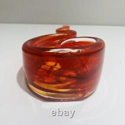 Murano Art Glass Dancing Red Flame Sculpture Italy Home Decor