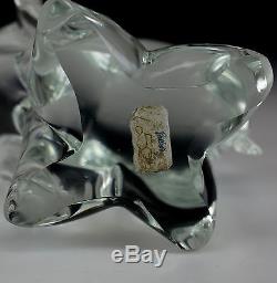 Murano Art Glass Elephant Trunk Up Figurine 7 Hand Blown Cut & Polished