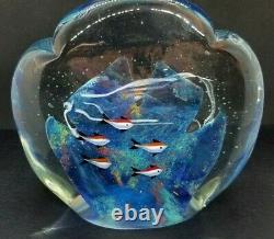 Murano Art Glass Fish Aquarium Sculpture 8 x 7.5' 10 lbs