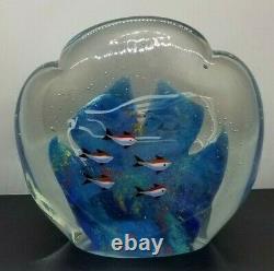 Murano Art Glass Fish Aquarium Sculpture 8 x 7.5' 10 lbs