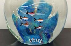 Murano Art Glass Fish Aquarium Sculpture 8 x 7.5' 10 lbs