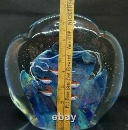 Murano Art Glass Fish Aquarium Sculpture 8 x 7.5' 10 lbs