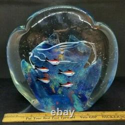 Murano Art Glass Fish Aquarium Sculpture 8 x 7.5' 10 lbs