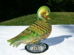 Murano Art Glass La Tour d'Argent Dinner Duck Sculpture