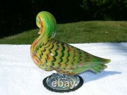 Murano Art Glass La Tour d'Argent Dinner Duck Sculpture