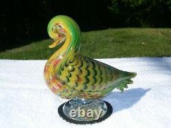 Murano Art Glass La Tour d'Argent Dinner Duck Sculpture