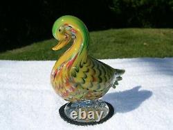 Murano Art Glass La Tour d'Argent Dinner Duck Sculpture