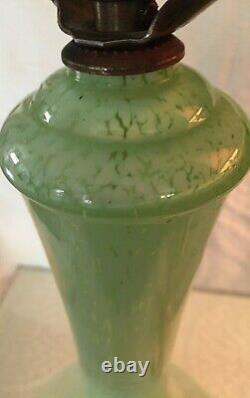 Murano Art Glass Mint Green 1970's 60's Lamp Mid Century Light