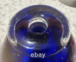 Murano Art Glass Perfume Bottle Measures Approx. 10 Tall By 5 Hand Blown Italy