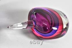 Murano Art Glass Perfume Bottle Sommerso Technique Italian Hand Blown
