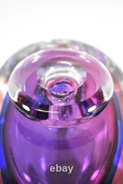 Murano Art Glass Perfume Bottle Sommerso Technique Italian Hand Blown
