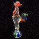 Murano Art Glass Rooster Figurine Sculpture Hen Bird Vintage 14T 6W Glass