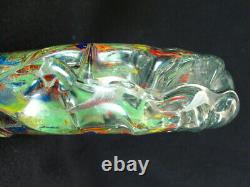 Murano Art Glass Sculture Paperweight Colorful Fish Aquarium 7.5