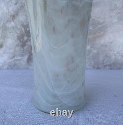Murano Art Glass Vase Ruffled Aventurine Swirl Hand Blown Italy 11 Free Ship
