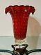 Murano Barovier Toso Hand Blown Glass Vase Red with Gold