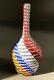 Murano Battuto Art Vase multi coloured Hand blown & etched by Guiliano De Mio