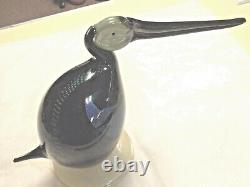 Murano Blown Art Glass Kiwi Long Billed Bird Figurine Sculpture Paperweight