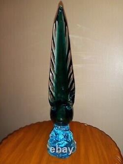 Murano Blown Glass Bird Of Paradise Figurine 13 Peacock Sculpture