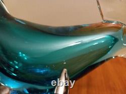 Murano Blown Glass Bird Of Paradise Figurine 13 Peacock Sculpture