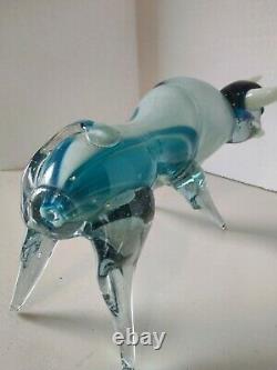 Murano Bull High Quality Art Glass Sculpture 10 x 6
