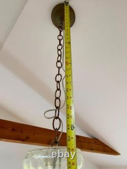 Murano Chandelier Hand Blown Italian 1960's 5 arms clear glass