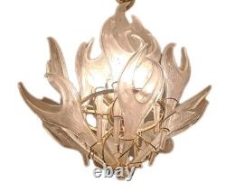 Murano Chandelier Mazzega 1970's Flame Mid-Century Modern Hand Blown