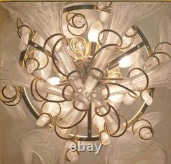 Murano Chandelier Mazzega 1970's Flame Mid-Century Modern Hand Blown