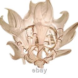 Murano Chandelier Mazzega 1970's Flame Mid-Century Modern Hand Blown