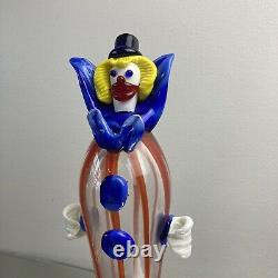 Murano Clown Hand Blown Glass Art MCM VTG Mid Century
