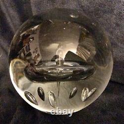 Murano Controlled Bubble Art Glass Sphere Orb Paperweight 6x6 9Lbs Oggetti