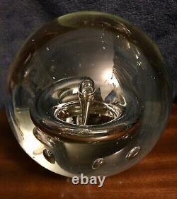 Murano Controlled Bubble Art Glass Sphere Orb Paperweight 6x6 9Lbs Oggetti