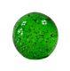 Murano Controlled Bubble Hand Blown Art Glass Ball Green Paperweight Sculpture
