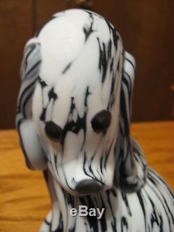 Murano Dog BIANCO NERO ARCHIMEDE SEGUSO Black and White MINT STUNNING SALE