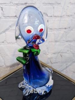 Murano Dog Vintage 1960s Glass Hand Blown 10in Rare