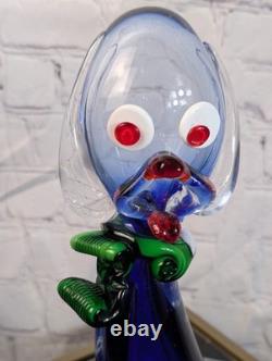Murano Dog Vintage 1960s Glass Hand Blown 10in Rare