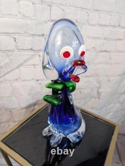 Murano Dog Vintage 1960s Glass Hand Blown 10in Rare