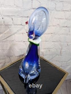 Murano Dog Vintage 1960s Glass Hand Blown 10in Rare