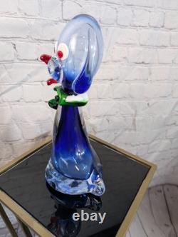 Murano Dog Vintage 1960s Glass Hand Blown 10in Rare