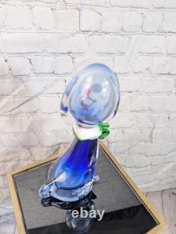 Murano Dog Vintage 1960s Glass Hand Blown 10in Rare