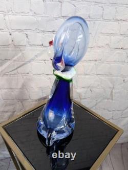 Murano Dog Vintage 1960s Glass Hand Blown 10in Rare
