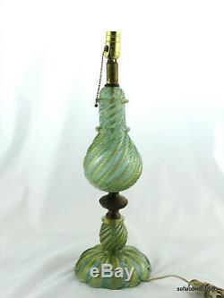 Murano Ercole Barovier Designed Cordonato Oro Lamp by Barovier & Toso ca 1950-51